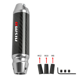 Brand New Nismo Universal Real Carbon Fiber Silver Aluminum Automatic Transmission Racing Gear Shift Knob