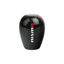 Load image into Gallery viewer, Brand New Universal Nismo Black Real Carbon Fiber Manual Gear Stick Shift Knob Shifter M8 M10 M12