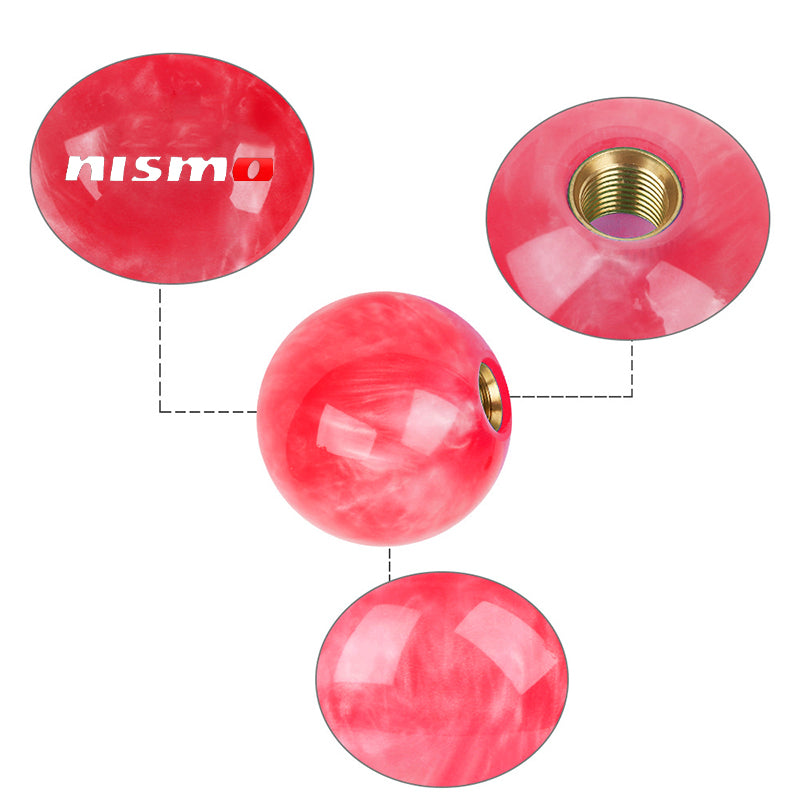 Brand New Universal Nismo JDM Red Pearl 54mm Round Ball SHIFT KNOB M8 M10 M12