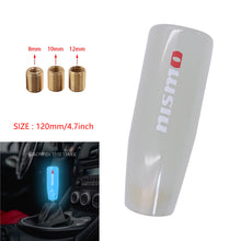 Load image into Gallery viewer, Brand New Universal 12CM Nismo Glow in the Dark Blue Pearl Long Stick Manual Car Gear Shift Knob Shifter M8 M10 M12