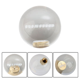 BRAND NEW Universal Nismo Crystal Glass Round Ball Transparent Manual Gear Shift Knob M8 M10 M12