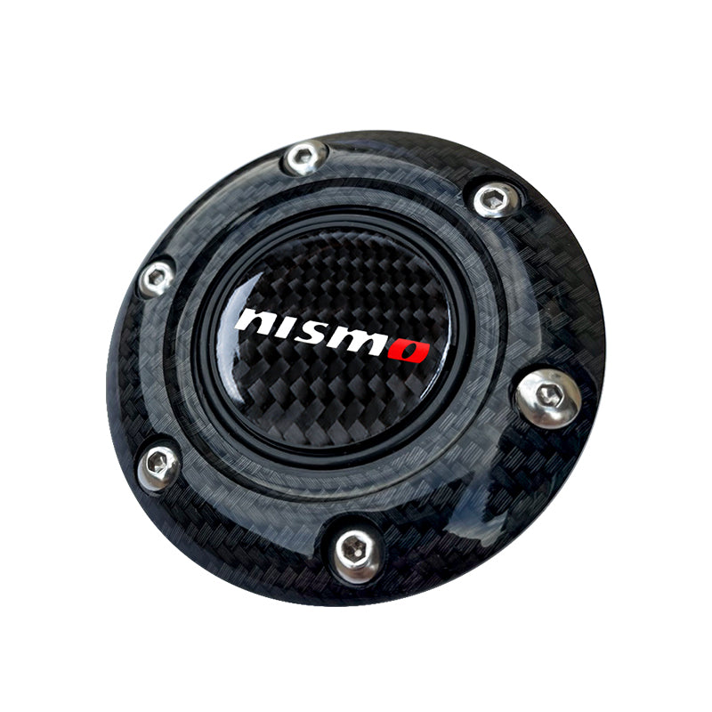 BRAND NEW JDM NISMO UNIVERSAL CARBON FIBER CAR HORN BUTTON STEERING WHEEL CENTER CAP