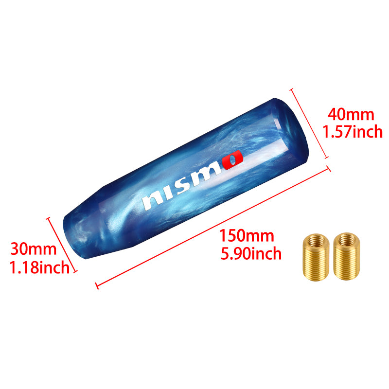 Brand New Universal Nismo Blue Pearl Long Stick Manual Car Gear Shift Knob Shifter M8 M10 M12