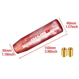 Brand New Universal Nismo Red Pearl Long Stick Manual Car Gear Shift Knob Shifter M8 M10 M12