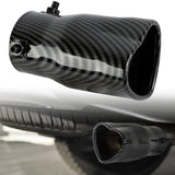 Brand New Universal Carbon Fiber Look Heart Shaped Stainless Steel Car Exhaust Pipe Muffler Tip Trim Straight