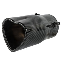 Load image into Gallery viewer, Brand New Universal Carbon Fiber Look Heart Shaped Stainless Steel Car Exhaust Pipe Muffler Tip Trim Straight