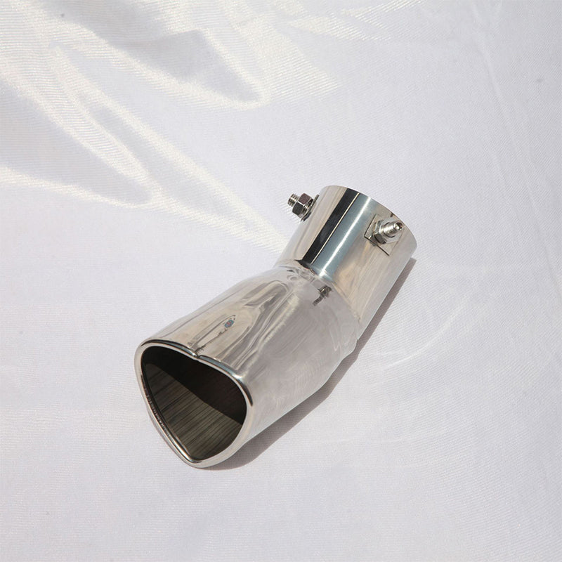 Brand New Universal Silver Heart Shaped Stainless Steel Car Exhaust Pipe Muffler Tip Trim Bend