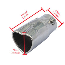 Load image into Gallery viewer, Brand New Universal Silver Heart Shaped Stainless Steel Car Exhaust Pipe Muffler Tip Trim Staight