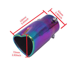 Load image into Gallery viewer, Brand New Universal Neo Chrome Heart Shaped Stainless Steel Car Exhaust Pipe Muffler Tip Trim Staight