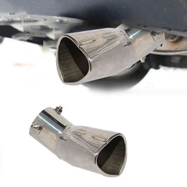 Brand New Universal Silver Heart Shaped Stainless Steel Car Exhaust Pipe Muffler Tip Trim Bend
