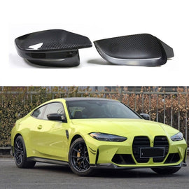 Brand New 2021-2025 BMW M3 G80 Real Carbon Fiber Side View Mirror Cover Add On Caps