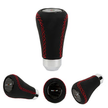 Load image into Gallery viewer, Brand New Universal Ralliart Red Stitches Black Leather Manual Car Gear Shift Knob Shifter Lever M8 M10 M12