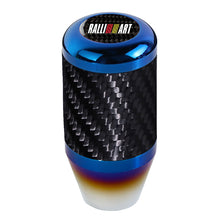Load image into Gallery viewer, Brand New Universal Ralliart Car Gear Manuel Stick Real Carbon Fiber / Burnt Blue Shift Knob M8 M10 M12