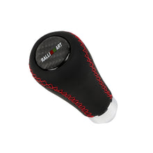 Load image into Gallery viewer, Brand New Universal Ralliart Red Stitches Black Leather Manual Car Gear Shift Knob Shifter Lever M8 M10 M12