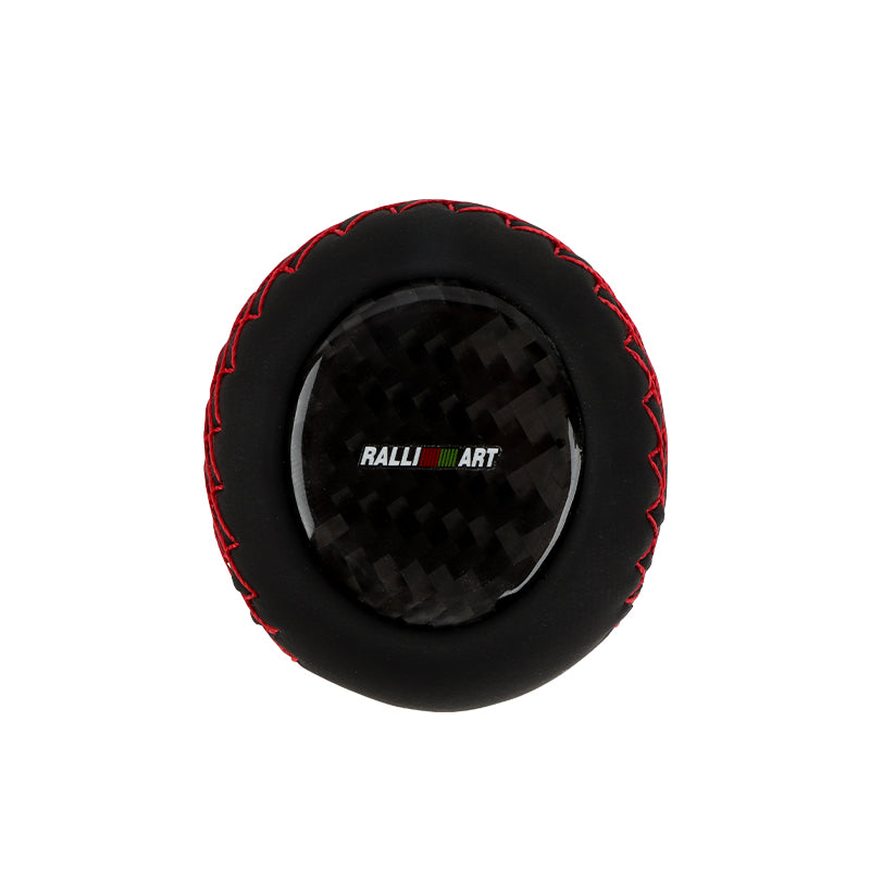 Brand New Universal Ralliart Red Stitches Black Leather Manual Car Gear Shift Knob Shifter Lever M8 M10 M12