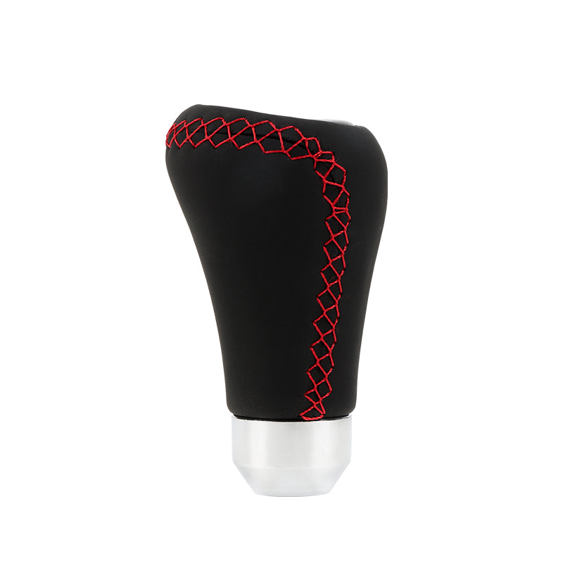 Brand New Universal Ralliart Red Stitches Black Leather Manual Car Gear Shift Knob Shifter Lever M8 M10 M12