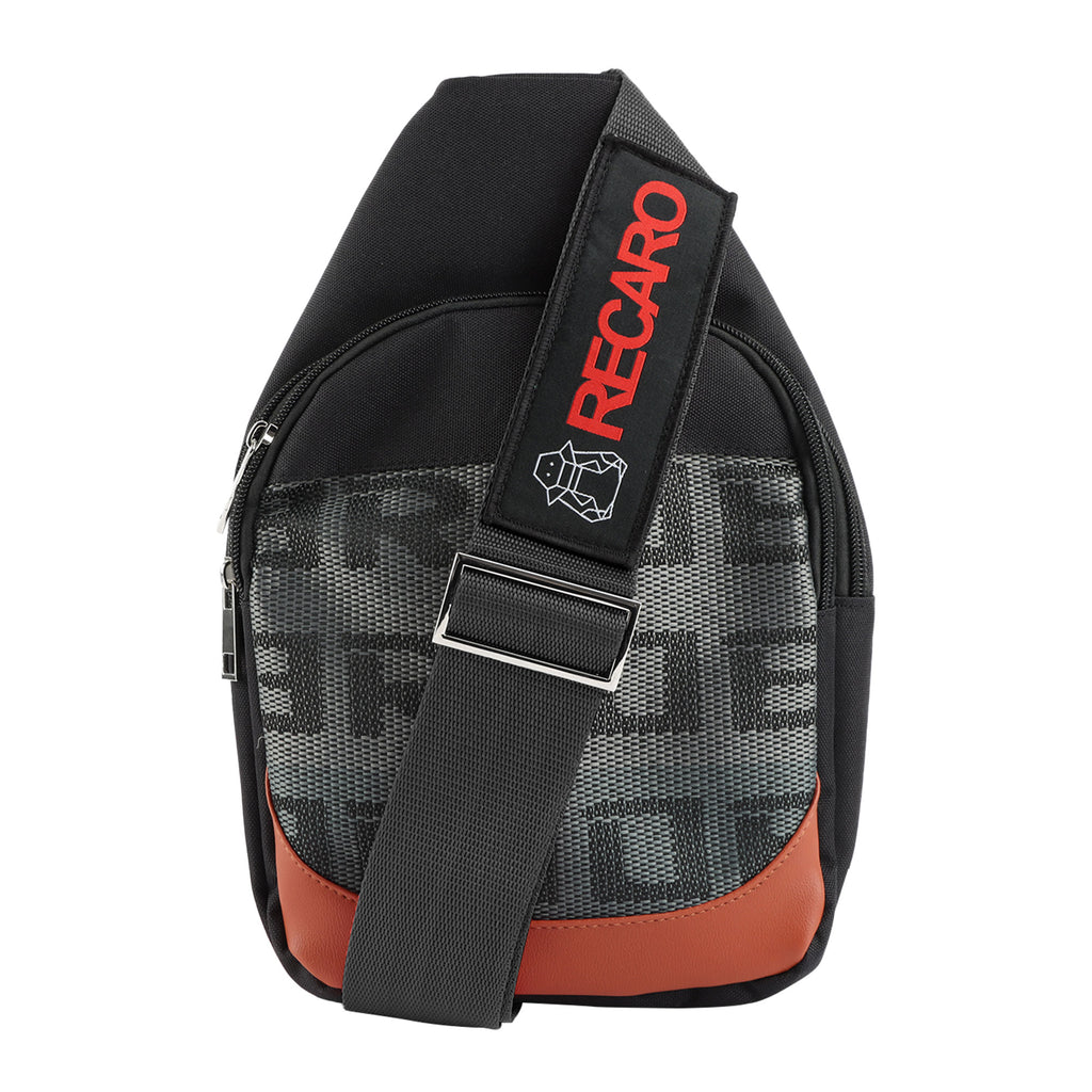 Brand New JDM Recaro Black Backpack Molle Tactical Sling Chest Pack Shoulder Waist Messenger Bag