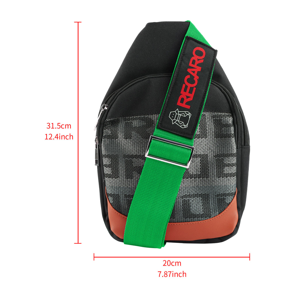 Brand New JDM RECARO Green Backpack Molle Tactical Sling Chest Pack Shoulder Waist Messenger Bag