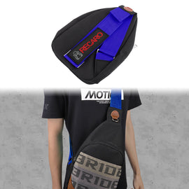 Brand New JDM Recaro Blue Backpack Molle Tactical Sling Chest Pack Shoulder Waist Messenger Bag