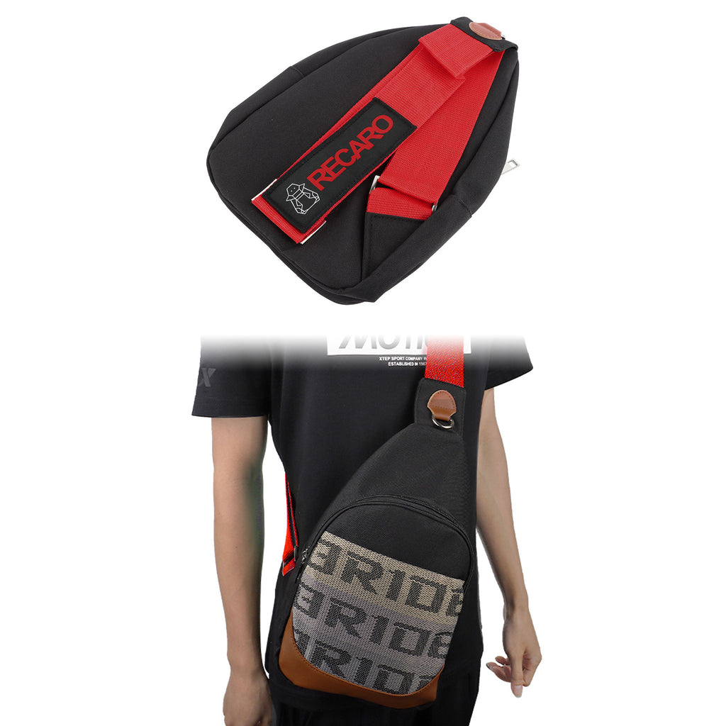 Brand New JDM Recaro Red Backpack Molle Tactical Sling Chest Pack Shoulder Waist Messenger Bag