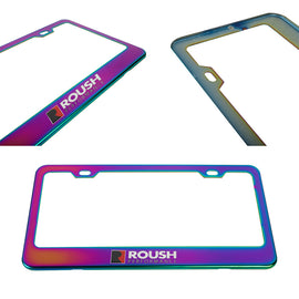 Brand New 1PCS Roush Performance Neo Chrome Stainless Steel License Plate Frame W/ Screw Caps