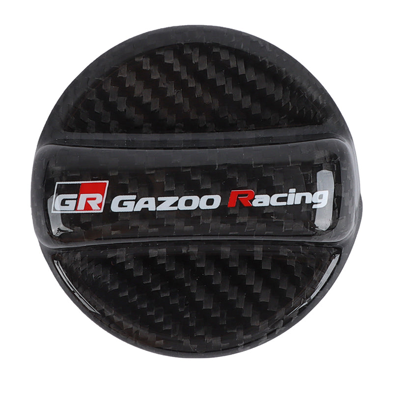 BRAND NEW UNIVERSAL TOYOTA GR GAZOO RACING Real Carbon Fiber Gas Fuel Cap Cover For Toyota