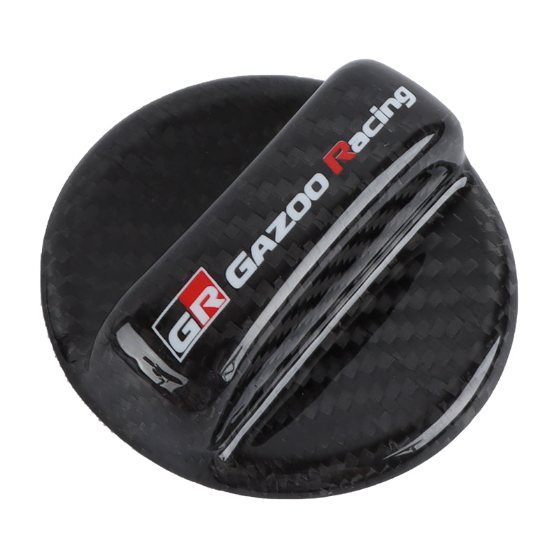 BRAND NEW UNIVERSAL TOYOTA GR GAZOO RACING Real Carbon Fiber Gas Fuel Cap Cover For Toyota