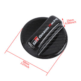 BRAND NEW UNIVERSAL TOYOTA GR GAZOO RACING Real Carbon Fiber Gas Fuel Cap Cover For Toyota