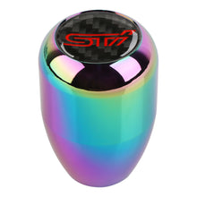 Load image into Gallery viewer, Brand New JDM STI Universal Real Carbon Fiber Sticker Aluminum Manual Gear Stick Neo Chrome Shift Knob Shifter M8 M10 M12