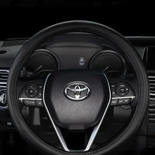 Load image into Gallery viewer, Brand New Universal Toyota Black PVC Leather Steering Wheel Cover 14.5&quot;-15.5&quot; Inches