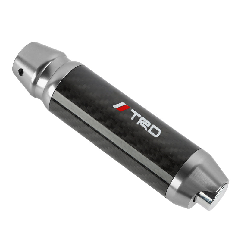 Brand New TRD Universal Real Carbon Fiber Silver Aluminum Automatic Transmission Racing Gear Shift Knob