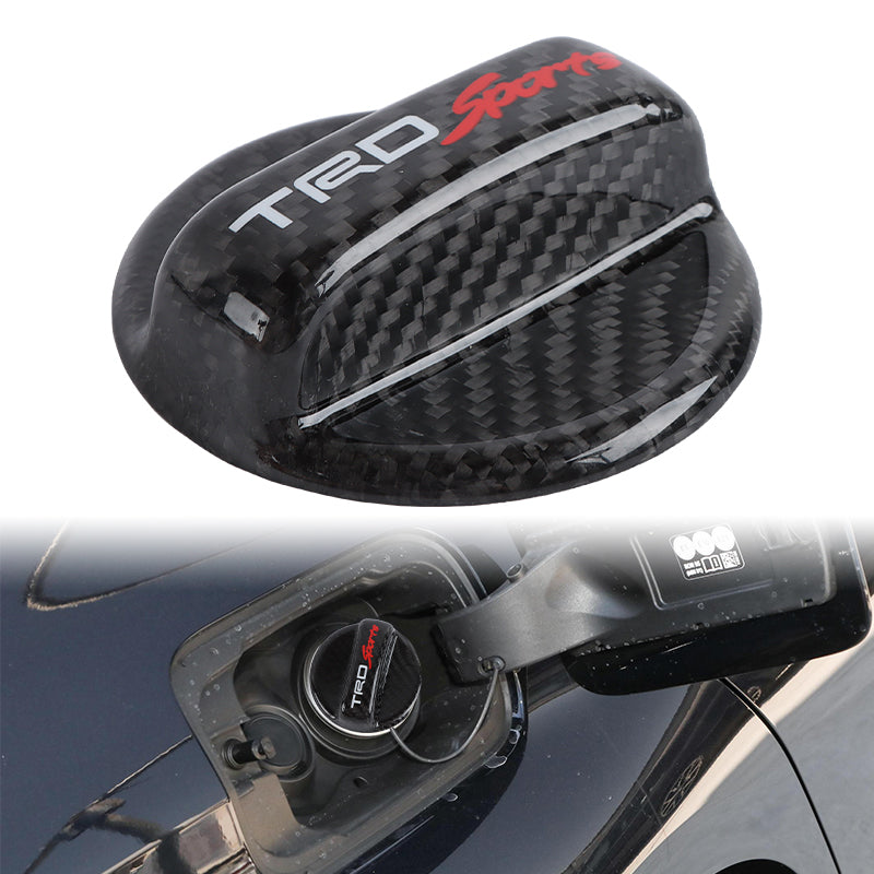 BRAND NEW UNIVERSAL TRD SPORTS Real Carbon Fiber Gas Fuel Cap Cover For Toyota