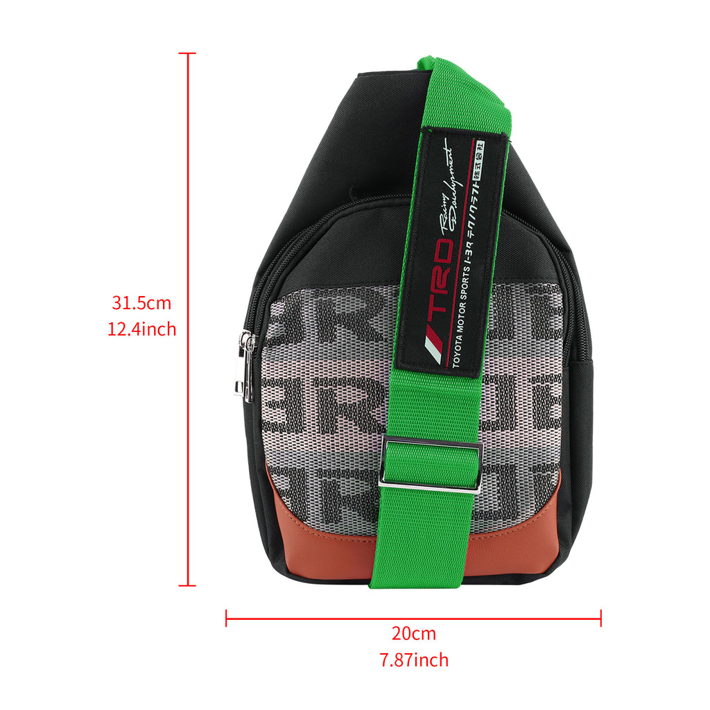 Brand New JDM TRD Green Backpack Molle Tactical Sling Chest Pack Shoulder Waist Messenger Bag