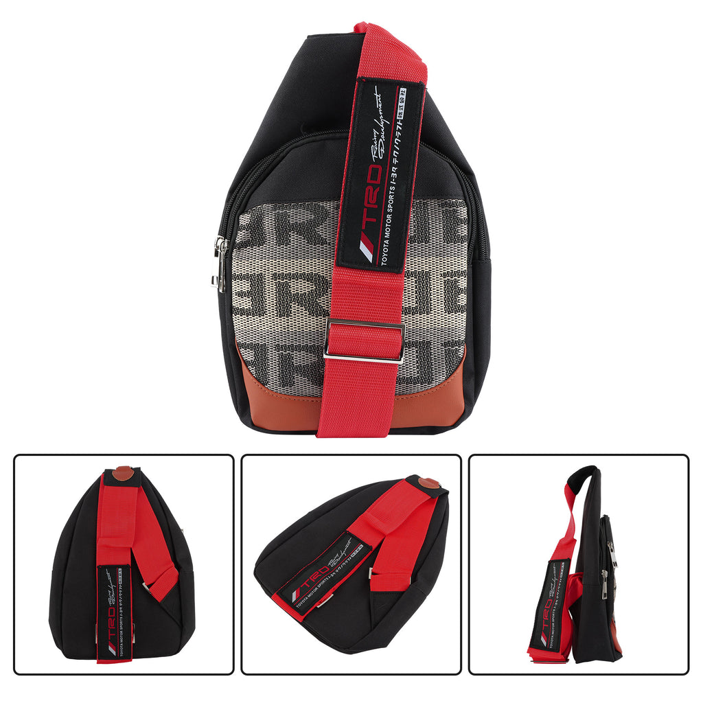 Brand New JDM TRD Red Backpack Molle Tactical Sling Chest Pack Shoulder Waist Messenger Bag