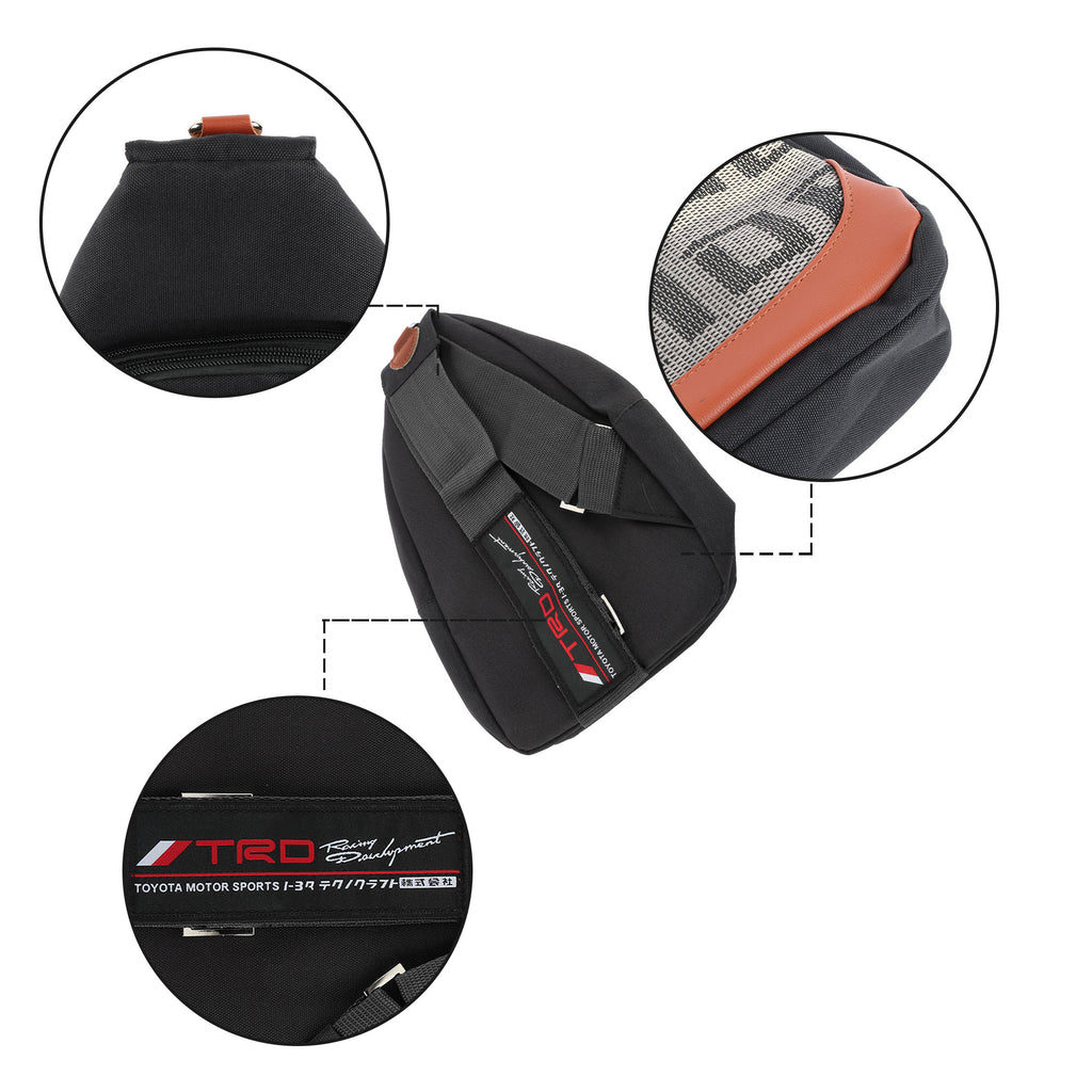 Brand New JDM TRD Black Backpack Molle Tactical Sling Chest Pack Shoulder Waist Messenger Bag