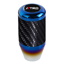 Load image into Gallery viewer, Brand New Universal TRD Car Gear Manuel Stick Real Carbon Fiber / Burnt Blue Shift Knob M8 M10 M12