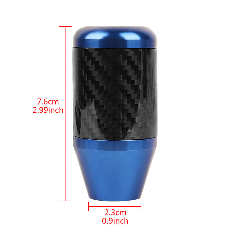 Brand New Universal Bride Blue Real Carbon Fiber Racing Gear Stick Shift Knob For MT Manual M12 M10 M8