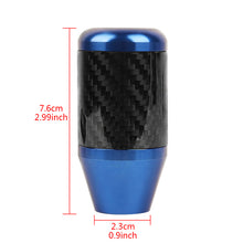 Load image into Gallery viewer, Brand New Universal Bride Blue Real Carbon Fiber Racing Gear Stick Shift Knob For MT Manual M12 M10 M8