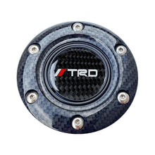 Load image into Gallery viewer, BRAND NEW JDM TRD UNIVERSAL CARBON FIBER CAR HORN BUTTON STEERING WHEEL CENTER CAP