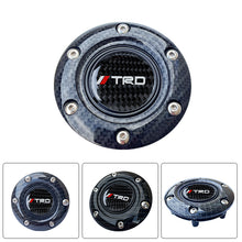 Load image into Gallery viewer, BRAND NEW JDM TRD UNIVERSAL CARBON FIBER CAR HORN BUTTON STEERING WHEEL CENTER CAP