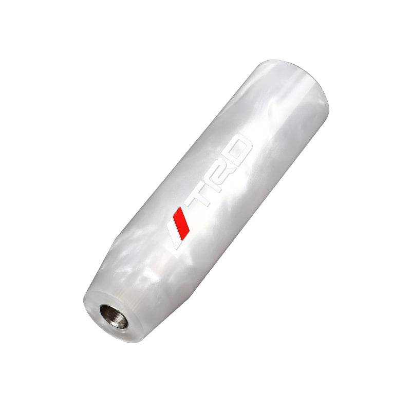 Brand New Universal TRD White Pearl Long Stick Manual Car Gear Shift Knob Shifter M8 M10 M12