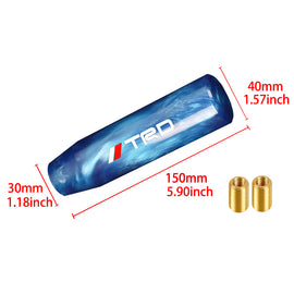 Brand New Universal TRD Blue Pearl Long Stick Manual Car Gear Shift Knob Shifter M8 M10 M12