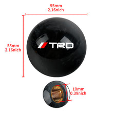 Load image into Gallery viewer, Brand New Universal TRD JDM Black Pearl 54mm Round Ball SHIFT KNOB M8 M10 M12