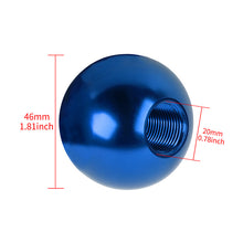 Load image into Gallery viewer, BRAND NEW UNIVERSAL TRD JDM Aluminum Blue Round Ball Manual Gear Stick Shift Knob Universal M8 M10 M12