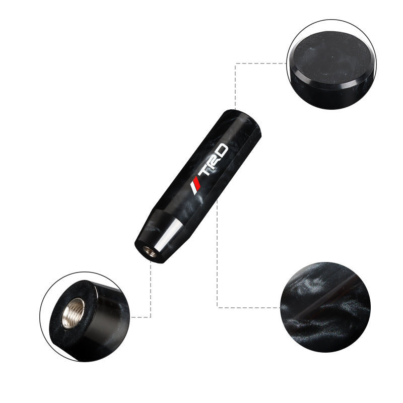 Brand New Universal TRD Black Pearl Long Stick Manual Car Gear Shift Knob Shifter M8 M10 M12