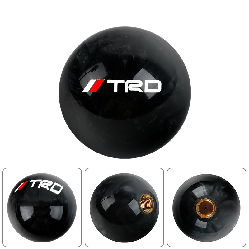 Brand New Universal TRD JDM Black Pearl 54mm Round Ball SHIFT KNOB M8 M10 M12