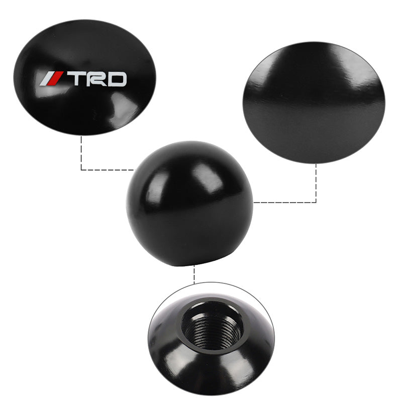 BRAND NEW UNIVERSAL TRD JDM Aluminum Black Round Ball Manual Gear Stick Shift Knob Universal M8 M10 M12