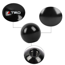 Load image into Gallery viewer, BRAND NEW UNIVERSAL TRD JDM Aluminum Black Round Ball Manual Gear Stick Shift Knob Universal M8 M10 M12