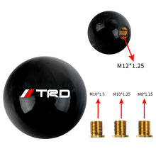 Load image into Gallery viewer, Brand New Universal TRD JDM Black Pearl 54mm Round Ball SHIFT KNOB M8 M10 M12