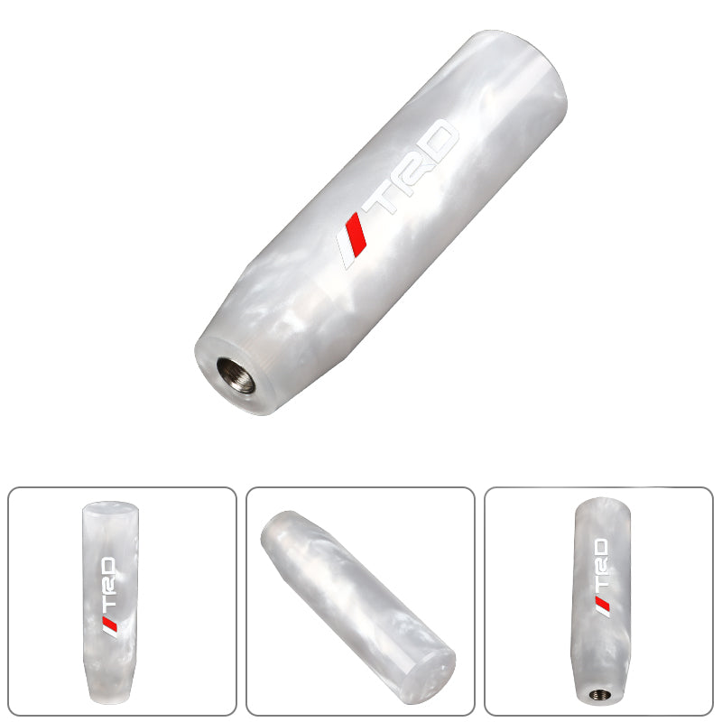 Brand New Universal TRD White Pearl Long Stick Manual Car Gear Shift Knob Shifter M8 M10 M12